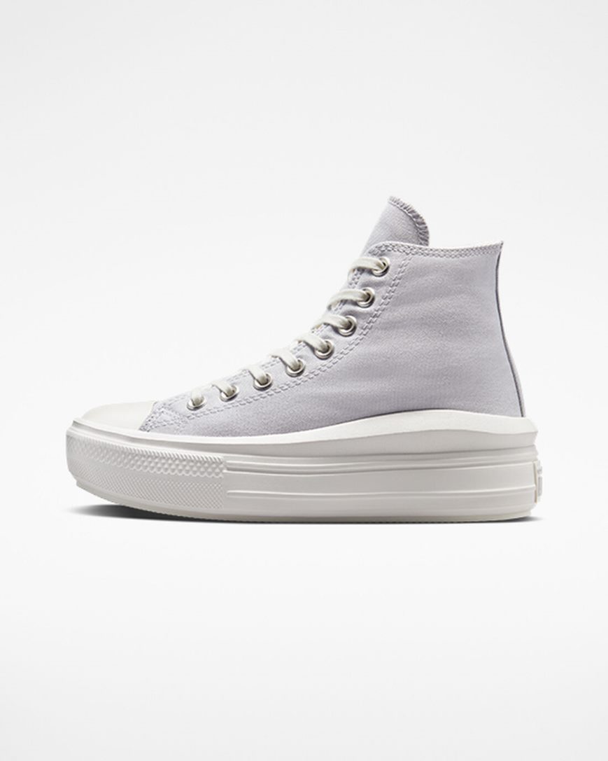 Dámské Boty Na Platformy Converse Chuck Taylor All Star Move Vysoké Fialové Bílé | CZ TDGS03